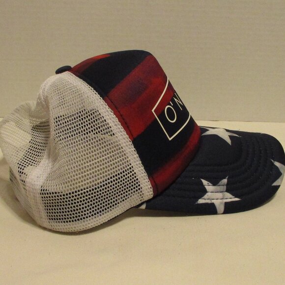O'Neill Stars Men Snapback Red White Blue Graphic Outdoors Flag Hat Cap - Picture 3 of 9